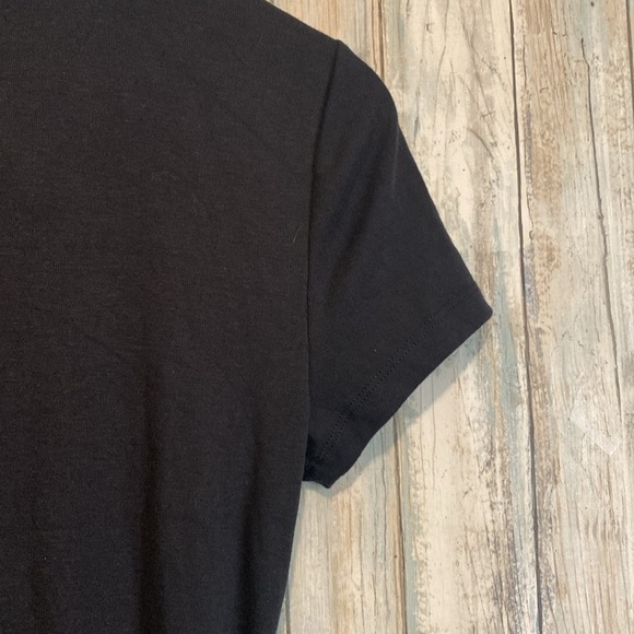 NWT SO black Short Sleeve Runched Front Button Up Dress | Size Small - Picture 9 of 11